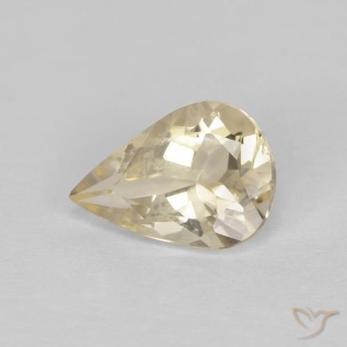 0.84ct Natural Amarillo claro Morganita, En forma de pera, VVS