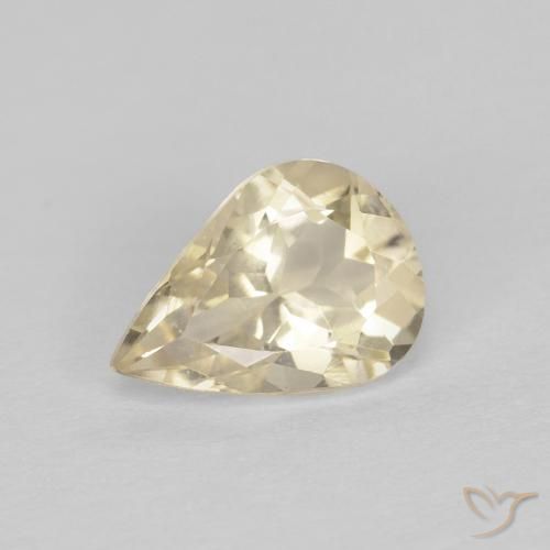 Morganita Amarillo claro natural de 0.84 ct, En forma de pera, VVS