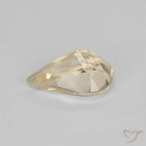 Morganita Amarillo claro natural de 0.84 ct, En forma de pera, VVS