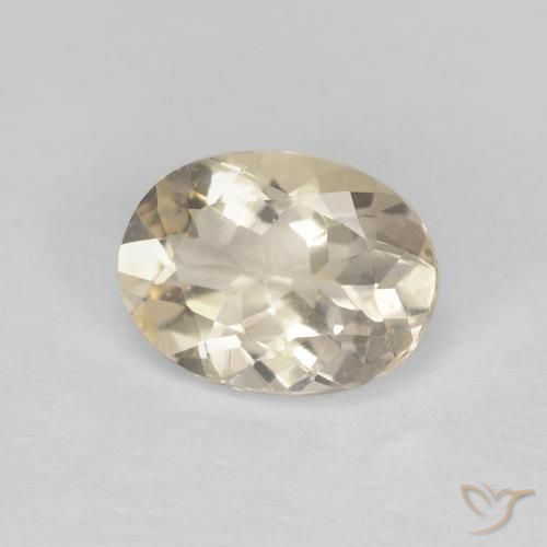 Morganita Dorado claro natural de 0.97 ct, Ovalada, VVS-VS