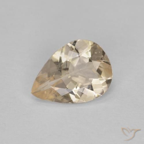 0.71ct Natural Amarillo claro Morganita, En forma de pera, VVS-VS