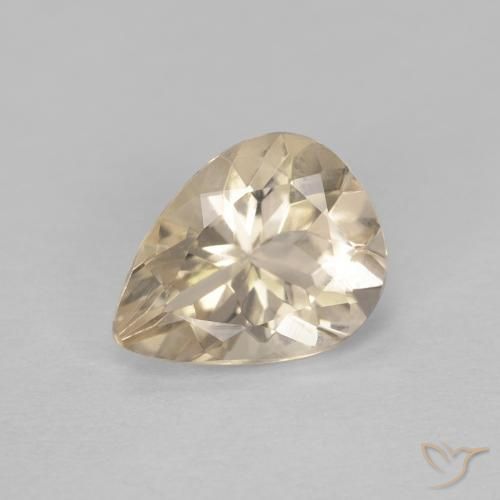 Morganita Crema natural de 0.94 ct, En forma de pera, VVS