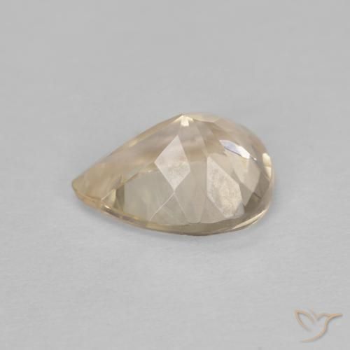 Morganita Crema natural de 0.94 ct, En forma de pera, VVS