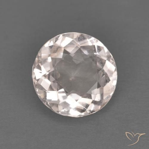 Morganita Rosado muy claro natural de 1.03 ct, Redondo, VVS-VS