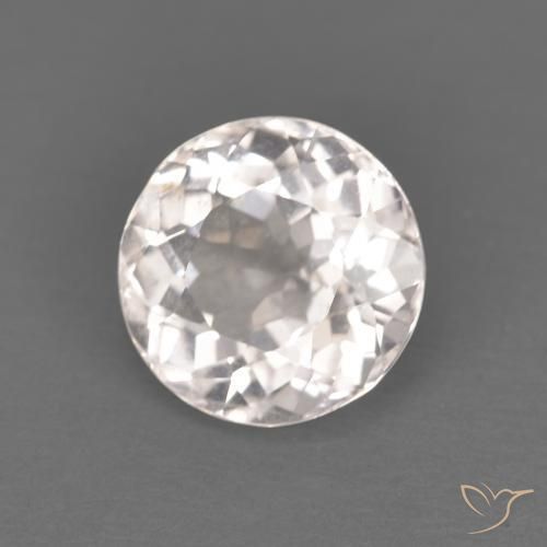 Morganita Rosado muy claro natural de 1.19 ct, Redondo, Transparente
