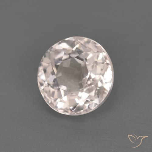 Morganita Rosado muy claro natural de 1.09 ct, Redondo, VVS-VS