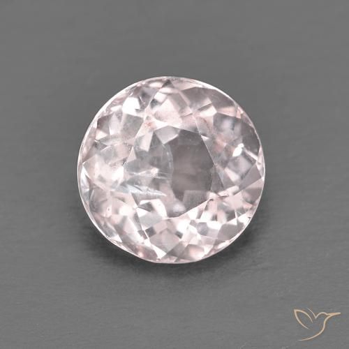 Morganita Rosado muy claro natural de 1.20 ct, Redondo, VS