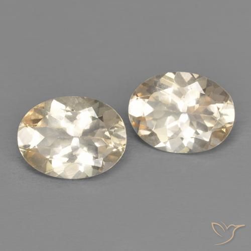 Gemas de Morganita Amarillo claro natural de 2.08 ct, Ovalada, VVS