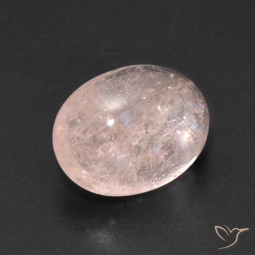 Morganita Rosado flamingo natural de 3.86 ct, Ovalada, Transparente