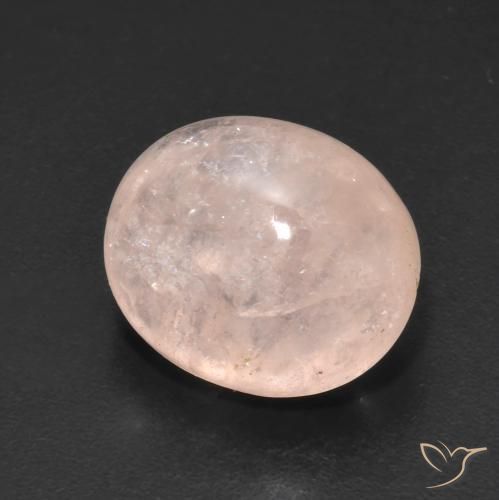 Morganita Rosado salmón natural de 7.18 ct, Ovalada, Transparente