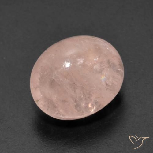 Morganita Rosado salmón natural de 4.50 ct, Ovalada, Transparente