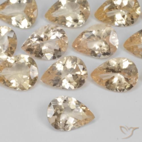 0.85ct Natural Oro morganita, En forma de pera, VS