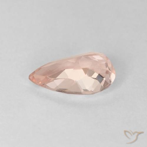Morganita Rosado medio natural de 0.79 ct, En forma de pera, VVS