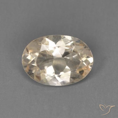 0.71ct Natural Dorado claro morganita, Ovalada, VVS-VS