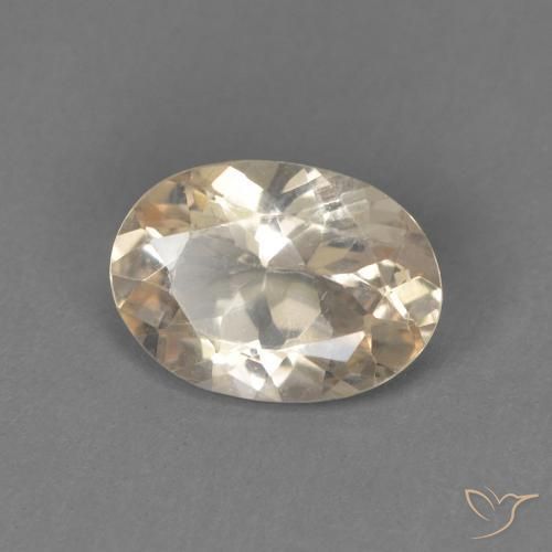 Morganita Dorado claro natural de 0.71 ct, Ovalada, VVS-VS