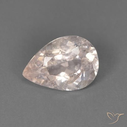 0.86ct Natural Rosado medio Morganita, En forma de pera, SI