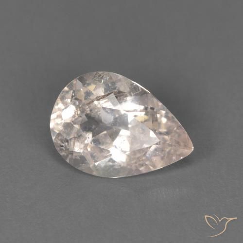 Morganita Rosado medio natural de 0.86 ct, En forma de pera, SI