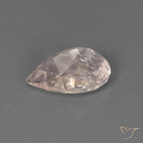 Morganita Rosado medio natural de 0.86 ct, En forma de pera, SI