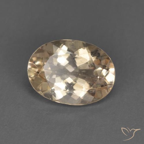 Morganita Light Neutral Orange natural de 1.17 ct, Ovalada, VS