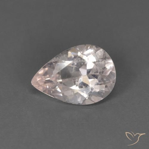 0.65ct Natural Rosado salmón Morganita, En forma de pera, VS