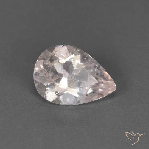 Morganita Rosado salmón natural de 0.65 ct, En forma de pera, VS