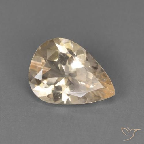 Morganita Naranja claro natural de 0.89 ct, En forma de pera, VVS-VS