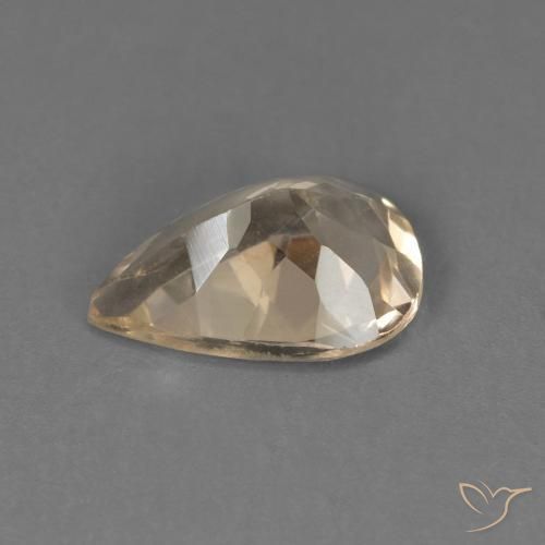 Morganita Naranja claro natural de 0.89 ct, En forma de pera, VVS-VS