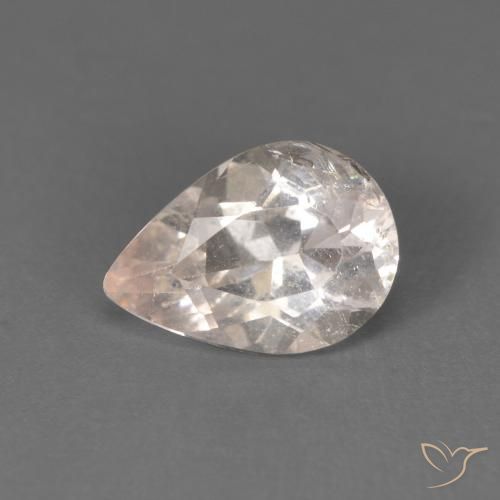0.82ct Natural Rosado salmón Morganita, En forma de pera, SI