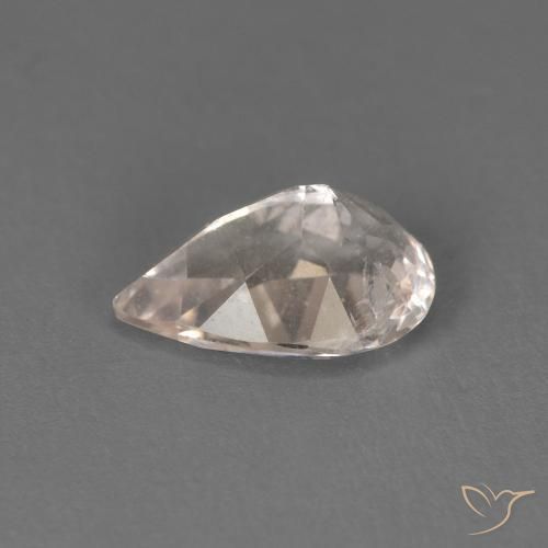 Morganita Rosado salmón natural de 0.82 ct, En forma de pera, SI