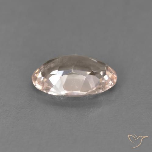 Morganita Rosado salmón natural de 0.77 ct, Ovalada, VS