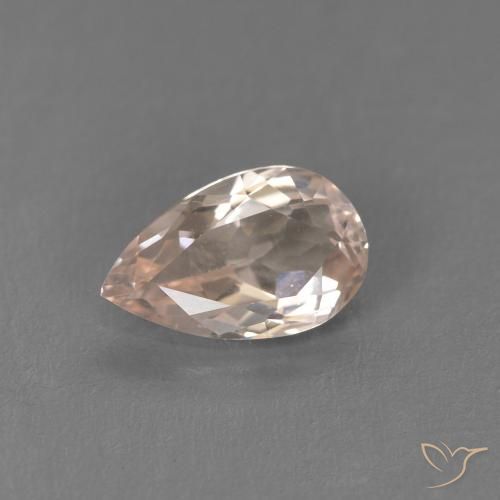 0.62ct Natural Rosado salmón Morganita, En forma de pera, VVS