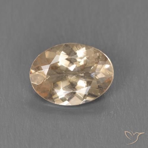 0.88ct Natural Naranja claro morganita, Ovalada, VS