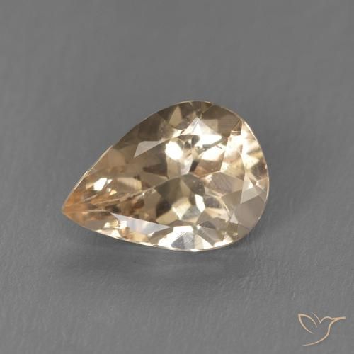 0.83ct Natural Naranja claro Morganita, En forma de pera, VS