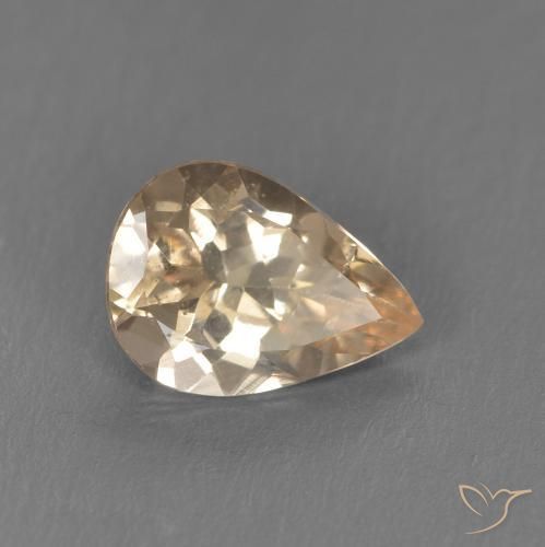 Morganita Naranja claro natural de 0.83 ct, En forma de pera, VS
