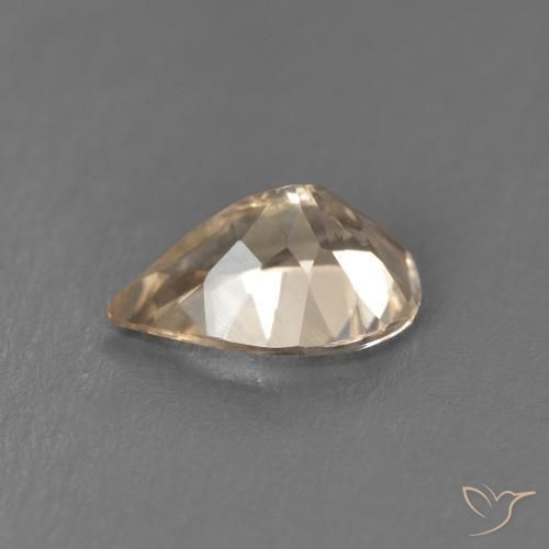Morganita Naranja claro natural de 0.83 ct, En forma de pera, VS