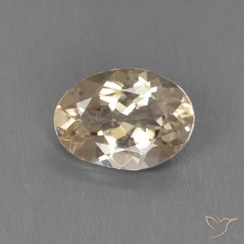 0.93ct Natural Light Neutral Orange morganita, Ovalada, VS