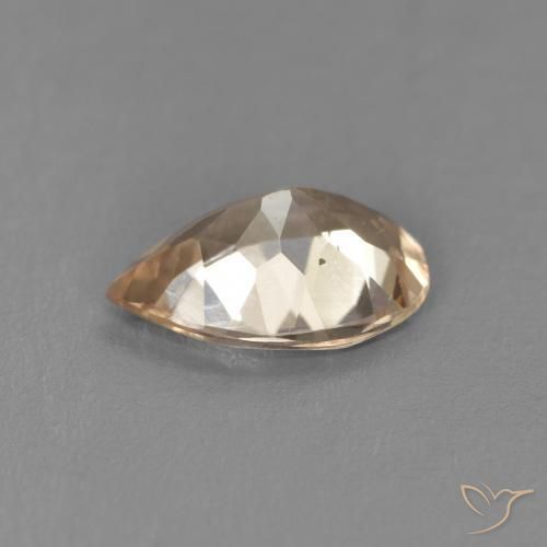 Morganita Naranja claro natural de 0.78 ct, En forma de pera, VS