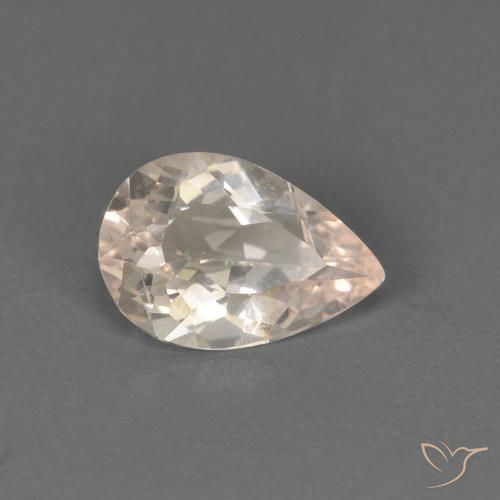 0.52ct Natural Rosado muy claro Morganita, En forma de pera, VS