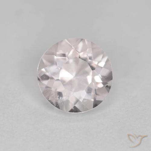 0.61ct Natural Rosado claro Morganita, Redondo, VS