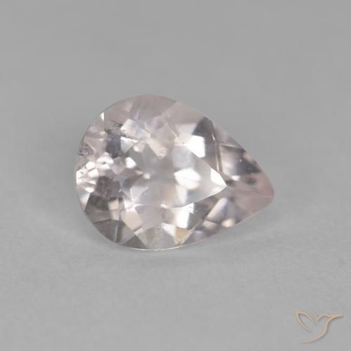 Morganita Medium Light-Pink natural de 0.69 ct, En forma de pera, VS
