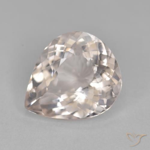 3.35ct Natural Rosado salmón Morganita, En forma de pera, VVS-VS