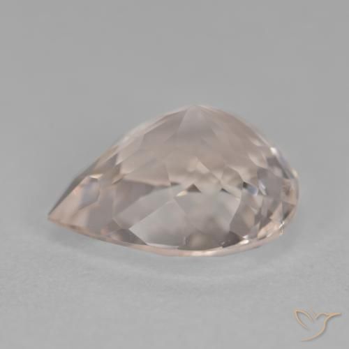 Morganita Rosado salmón natural de 3.35 ct, En forma de pera, VVS-VS