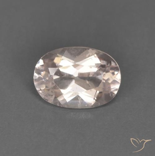 0.53ct Natural Rosado muy claro morganita, Ovalada, VS