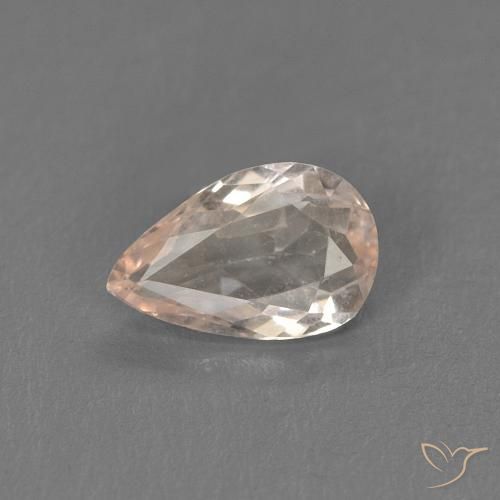 0.32ct Natural Rosado salmón Morganita, En forma de pera, VVS-VS