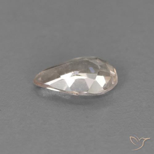 Morganita Rosado salmón natural de 0.32 ct, En forma de pera, VVS-VS