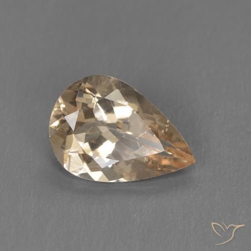 Morganita Oro natural de 0.80 ct, En forma de pera, VS