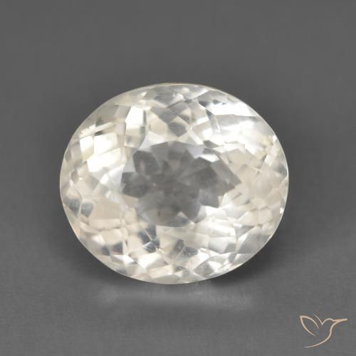 5.60ct Natural Blanco perlado morganita, Ovalada, VS