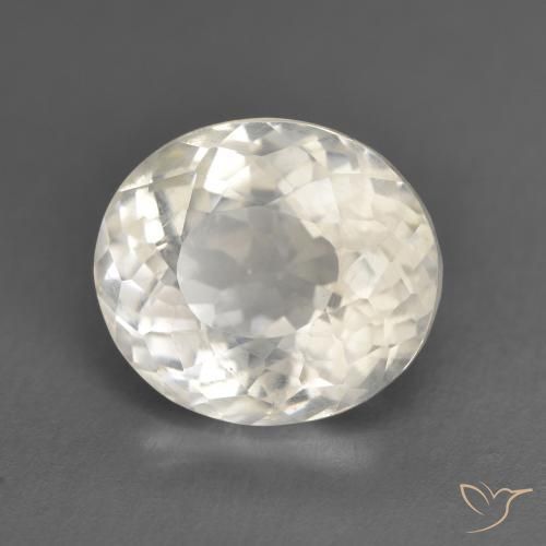 Morganita Blanco perlado natural de 5.60 ct, Ovalada, VS