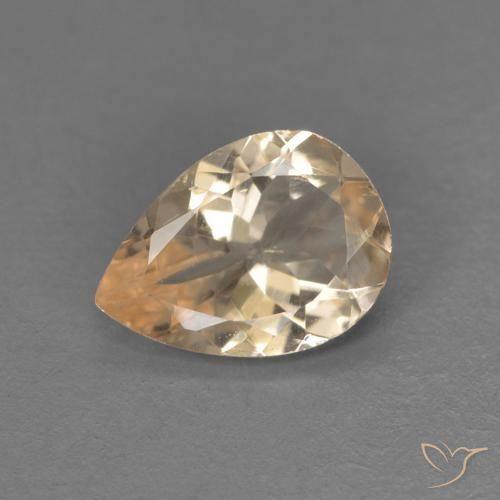 0.82ct Natural Light Neutral Orange Morganita, En forma de pera, VS