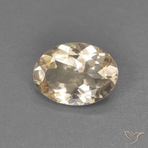 0.83ct Natural Naranja claro morganita, Ovalada, VS